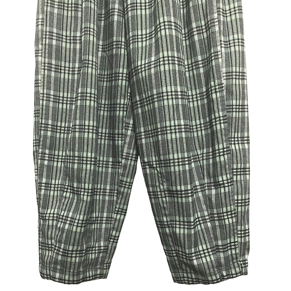🍯 H&M Plaid Pleated Trouser Pants • Mint Green - Picture 4 of 6